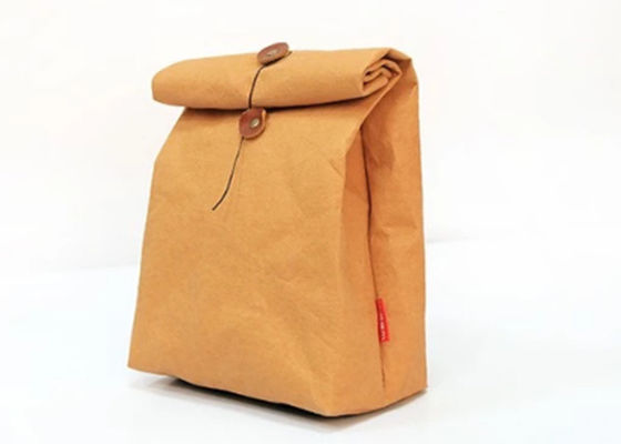 Reusable Insulated Lunch Cooler Bag Washable Kraft Paper Snack And Sandwich Bags