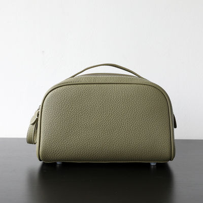 2025 New Lychee-Textured Vintage Colors PU Leather Cosmetic Bag Women's Portable Travel Toiletry Bag High-End Organizer