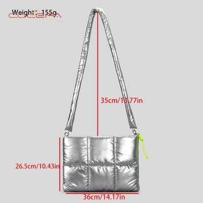 Nylon+Cotton-Filled Laptop Bags for Women 15.6-inch Laptop Case Niche Single-Shoulder Crossbody 11-inch iPad Tablet Inner Pouch