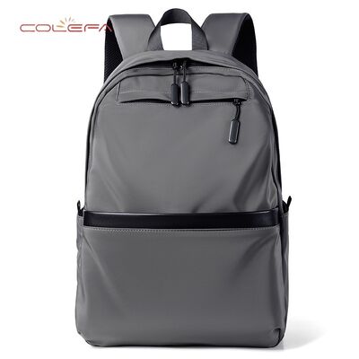Men's Business Polyester Backpack Large Capacity Laptop Black Portable Backpack Lightweight Soft Backpack Wholesale with Custom LOGO