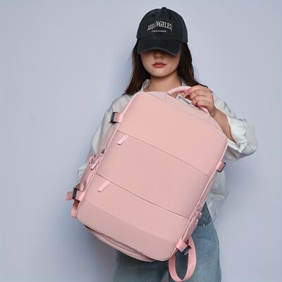 Multifunctional Unisex Backpack for College Students Oxford Made Pink Travel Waterproof Outdoor Backpack for Short Business Trip