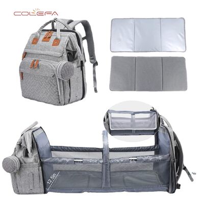 Wholesale TOP Oxford Backpack Baby Crib Mosquito-Proof Mom Bags Stroller Large Capacity Maternity Bag with Customizable LOGO