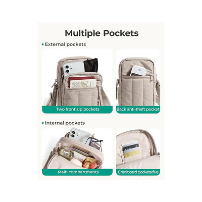 New Customized Nylon Women's Small Crossbody Bag Stylish Casual Phone Storage Bags Travel Wallet Portable Purse with LOGO