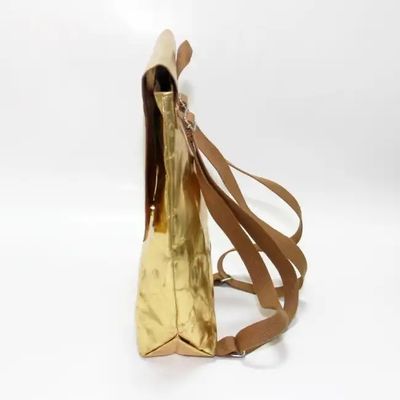 Custom Eco Waterproof Durable Metallic Washable Kraft Paper Bag Computer Craft Backpack