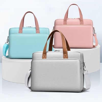 Quilted Polyester Messenger Laptop Bag 14 15.6 16 Inch For Macbook