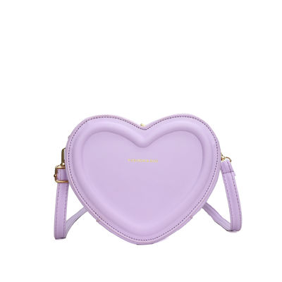 Women Heart Shape Small Leather Crossbody Bag With Shoulder Strap