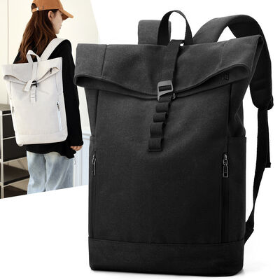 Canvas Men Backpack Large Capacity Commuting Backpack for Daily Use Laptop & Book Bag Splash-Resistant Travel Backpack with LOGO