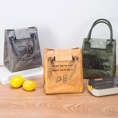 Japanese-Style Handheld DuPont Paper Lunch Bag Waterproof Oil-Resistant Insulated Tyvek Lunch Bag Portable for Office Workers