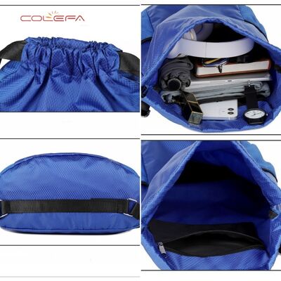 Oxford Made Soccer/Basketball Large Capacity Outdoor Drawstring Backpack for Sports Training & Fitness Factory Direct with LOGO