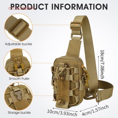 New Customized LOGO Oxford Outdoor Sports Water Bottle Pouch Crossbody Phone Chest Bag Shoulder Strap Small Cup Chect Bags
