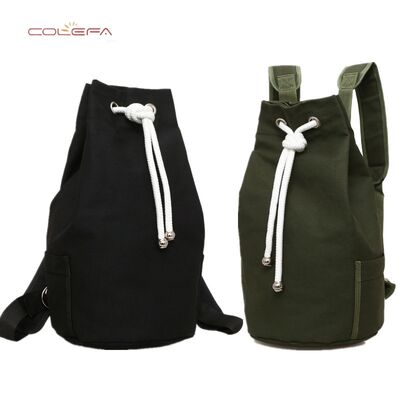 New Thickened Canvas Drawstring Backpack Large Capacity Bucket Bag for Sports Fitness and Cycling Direct from Manufacturer