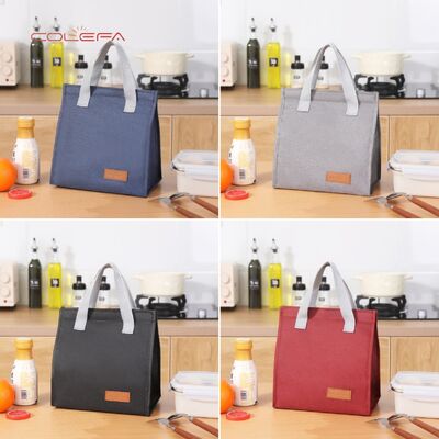 Thickened Aluminum Foil Lunch Bag Insulated Oxford Made Handheld Lunch Bags Carrier Waterproof Multi-Functional Commuting Bag