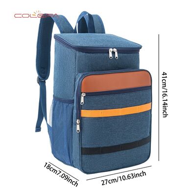 Custom Logo Insulated Backpack Large Capacity Outdoor Picnic Bag Oxford Cloth Waterproof Freshness-Preserving Cooler Backpack