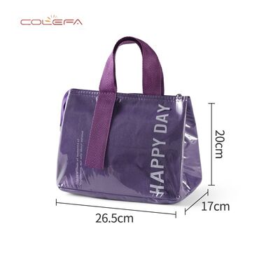 Dopamine-Colored Lunch Bag Large Capacity for Office Workers Oxford+PVC Insulated Bag Thickened Waterproof Outdoor Picnic Bag