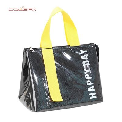 Dopamine-Colored Lunch Bag Large Capacity for Office Workers Oxford+PVC Insulated Bag Thickened Waterproof Outdoor Picnic Bag