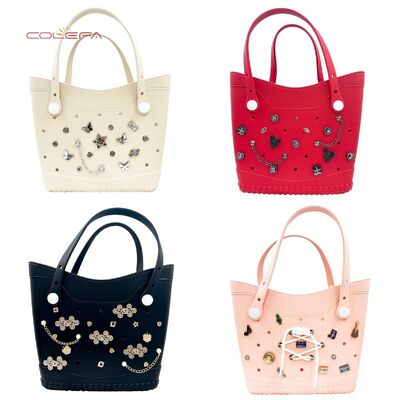 Factory Direct New Arrival EVA Tote Bag European & American Style Outdoor Beach Bag DIY Creative Punch Hole Tote Large Capacity
