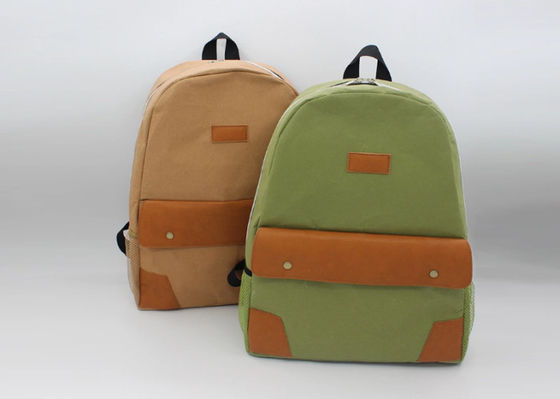 Lightweight Backpack Custom Recyclable Leisure Style Washable Kraft Paper Backpacks