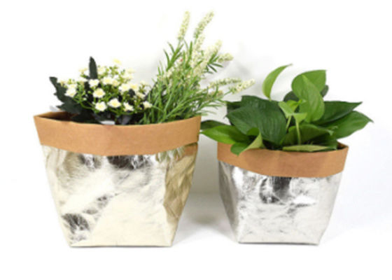 2018 Wholesale Metallic Washable Kraft Paper Storage Bag for Fruit Vegetable Food Bread Flower