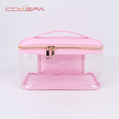 Manufacturer Direct Portable Zipper Makeup Bag PVC Waterproof Travel & Daily Organizer Transparent Cosmetic Pouch