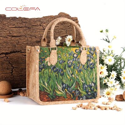 Custom Cork Tote Bag for Women Portuguese Bark Handbag Multi-Purpose Daily Casual 2026 New Handheld Eco-Friendly Style