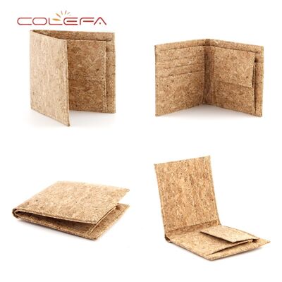 Retro Women's Long-Style Zippered Wallet Phone Case with Printing Bestseller Eco-Friendly Cork Bark Wallet Travel Souvenir