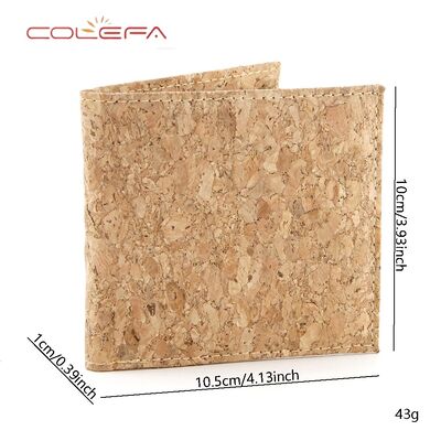 Retro Women's Long-Style Zippered Wallet Phone Case with Printing Bestseller Eco-Friendly Cork Bark Wallet Travel Souvenir