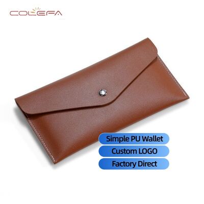 Colefa in stile coreano Nuovo arrivo Portafoglio in cuoio in PU per donne Ultra-sottile Minimalista Casual Coin Porta telefono Soft Bag Clutch