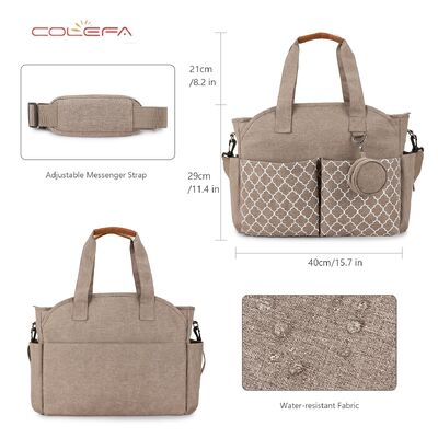 Colefa 2026 New Handheld Shoulder Mom Bag with Printed Geometric Pattern Pacifier Pouch Maternity Travel Outdoor Mom Bags