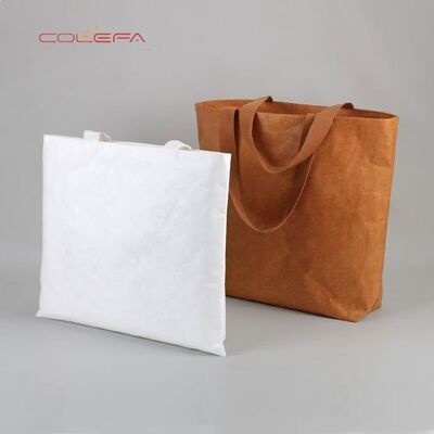 Custom DuPont Paper Bags Washable Tyvek Paper Tear-Resistant Handle Shopping Bags Eco-Friendly Carriers Logo Printing Available