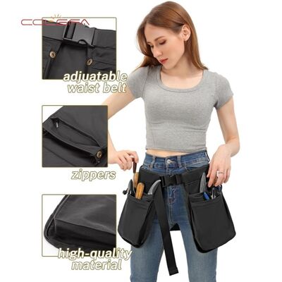 Polyester Multi-Pocket Zipper Waist Bag Leggero Kit attrezzatura a misura stretta Multi-funzionale Outdoor Hiking Waist Bag all'ingrosso