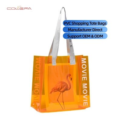 Borsa PVC all'ingrosso in stile gelatina Orange Pouch Supermercato Shopping Influencer alla moda Confezionamento regalo con logo personalizzato