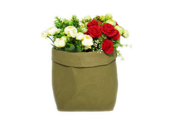 L'organizzatore lavabile riutilizzabile all'ingrosso dei recipienti dei papiri di Kraft gioca la borsa di stoccaggio