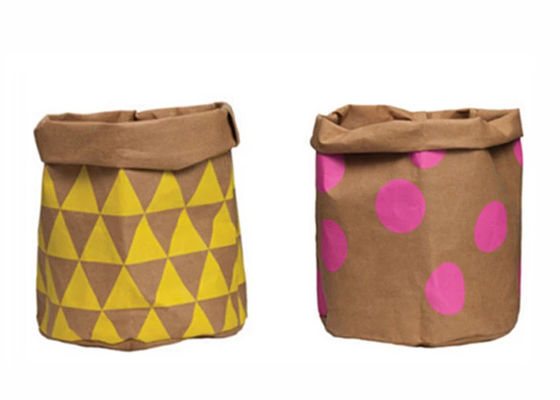 Logo lavabile di abitudine a borsa di stoccaggio a carta kraft 'impianto tipografico del giocattolo pieno a carta